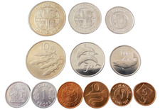 Iceland 6 Coins Set 1, 5, 10 Aurar & 1, 5, 10 Kronur UNC World Coins picture