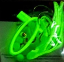 NEW SALMON FISHING SPINNERS 2 GLOW GREEN HALO HOOCHIE LURES NOTHING ELSE LIKE EM picture
