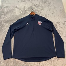 Liberty Flames Sweatshirt Mens XL Blue NCAA Basketball Jordan 1/4 Zip Pullover picture