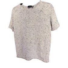 Theory Tolleree Donegal Cashmere Short Sleeve Sweater Size M picture
