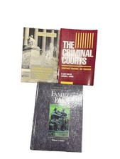 Vintage Law Textbook Lot of 3 Family Law Criminal Courts Supreme Court picture