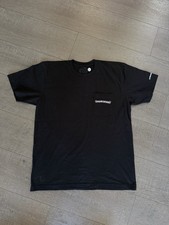 New Chrome Hearts Scroll Logo Pocket Crew Black Tee T Shirt Large picture
