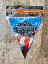 Vintage 1997 Harley Davidson Flag Banner Patriotic Pennant Sealed NOS picture