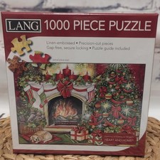 Lang 1000 pc Puzzle Christmas Theme Linen Embossed Art By Susan Winget NIB picture