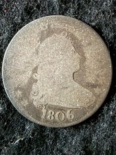1806 Draped Bust Heraldic Eagle Reverse Quarter 25C Bold Date Great Eye Appeal picture