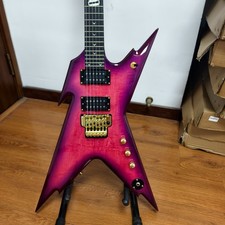 US Dean Dimebag Darrell Signature ElectricGuitar Purple Pink Tiger Stripe Finish picture