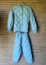 Vintage 60s 70s Small Eddie Bauer Premium Goose Down Quilted Jacket Pants Suit picture