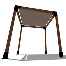 Heavy Duty HDPE Sun Shade Canopy Cover Straight Edge w/ Stainless Rings Only picture