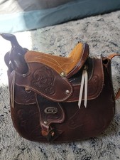 Handmade Leather Western Saddle Bag Purse Vintage Tooled Crossbody Shoulder Bag picture