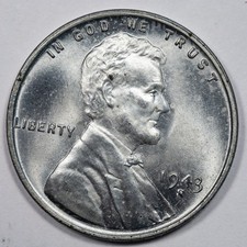 1943-S Lincoln Wheat Steel Penny Cent Brilliant Uncirculated (BU) picture