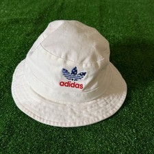 Adidas Americana Bucket Hat White Red Blue Stars Trefoil Embroidered Logo OSFA picture