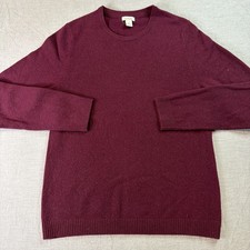 L.L Bean Women’s 100% Cashmere Sweater Size Small Cranberry Red Crewneck 283586 picture