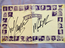 WWF WrestleMania III Program Signed by Sgt slaughter/Macho Man picture