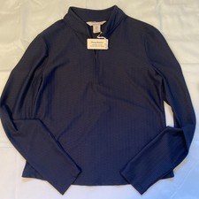 NWT TOMMY BAHAMA Textured Maritime Navy Long Sleeve Golf Half Quarter Zip Medium picture