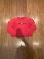 Guess Jeans USA Sweatshirt Size M Red Crewneck Logo Pullover Vintage picture