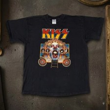 Vintage Kiss T-Shirt Black Psycho Circus 1998 Tour Band 90s Concert Rock V9 picture