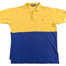 Vtg Polo Ralph Lauren Polo Shirt Men's Sz Lg Made In Malaysia picture