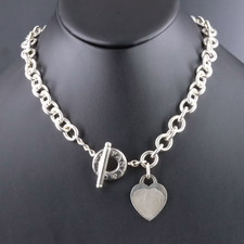 Tiffany & Co. Sterling Heart/Toggle necklace (74.9 grams) picture