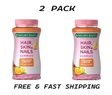 (2 PACK)Nature's Bounty Hair Skin and Nails, Collagen and Biotin, Gummies, 90 Ct picture