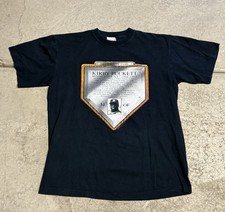 Vintage 2001 Kirby Puckett Hall Of Fame Men’s Graphic T-shirt Black L MLB Twins picture
