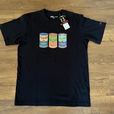 Uniqlo UT Archive Andy Warhol Campbells Soup Graphic T-Shirt Black Mens Medium picture