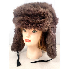 Vintage 1975 Soviet Rabbit Fur Ushanka – Authentic USSR Winter Hat | A$AP Rocky picture