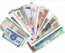 Lot Of Ten(10) World Currency Uncirculated Banknotes UNC With One Polymer Mix picture