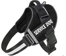 Reflective Service Dog Vest Harness, Woven Nylon with Adjustable Straps Large picture