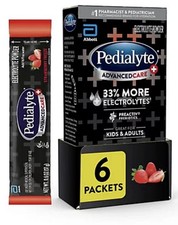 Pedialyte AdvancedCare Plus Electrolyte Powder Packets, Strawberry, 6 Count picture