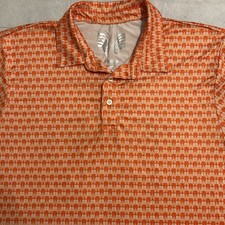 Whataburger Restaurant Employee Polo Shirt Mens M Uniform Orange Print picture