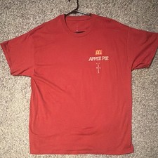 New Travis Scott Cactus Jack Apple Pie Red Double-Sided Graphic Tee Mens XL picture