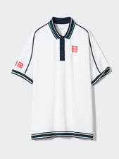 Uniqlo Polo Shirt Kei Nishikori Dry-Ex Tennis Polo Men's White NEW - Medium picture