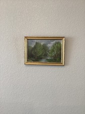 French Post Impressionist Nature Original Painting “ Bords de la Sanne” 1902 picture