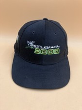 WWF Wrestlemania 2000 Adjustable Black Hat Rare Vintage picture