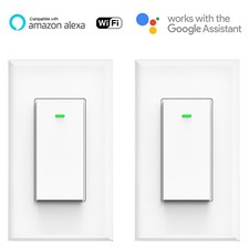 Smart WIFI Light Switch Remote Alexa Google Home Voice Control Smart Life 2pack picture