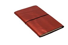 LOUISE CARMEN Notebook Cover Genuine Leather Handmade A6 Red(Rouge) NEW picture