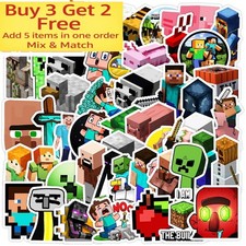 50pcs Waterproof Vinyl Stickers Minecraft Video Game Luggage Phone Laptop Fridge picture