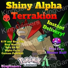 ✨ SHINY TERRAKION ✨ ALPHA ✨ 6IV / EV ✨ FREE MASTER BALL ✨ Pokemon Legends Z-A picture
