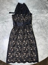 Banana Republic Pleated Tie-Neck Mini Dress Size 00  Multicolor NWT picture