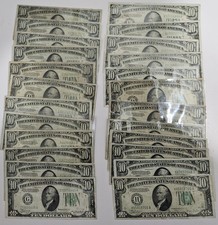 1934 US Ten Dollar Banknote, Green Seal, Old US $10 Bill Currency,  picture