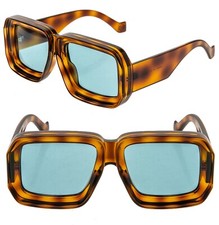 LOEWE PAULA IBIZA Square LW40064U Brown Blue 40064 Unisex Chunky Sunglasses picture