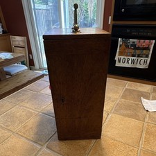 Antique C. Reichert Wien Microscope Wooden Case Box w/ Brass Objective c 1898 picture