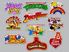 Classic Cartoons Vinyl Sticker Pack (Qty 10) SET 2 retro animation 80s kids toys picture