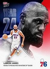 LeBron James Topps NOW 2026-27 Year 24 Philadelphia 76ers #OS3 picture