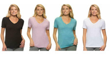 Felina Ladies' V-Neck Short Sleeve T-Shirt picture