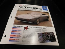1980-1988 TVR Tasmin Spec Sheet Brochure Photo Poster 81 82 83 84 85 86 87 picture
