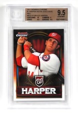 BRYCE HARPER 2011 BOWMAN CHROME #BCE1S SILVER BECKETT 9.5 GEM MINT – 0007436811 picture