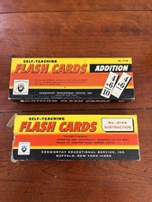 VINTAGE 1974 KENWORTHY FLASH CARDS ADDITION #2135 SUBTRACTION #2136 2 SET LOT picture