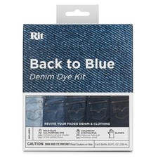 Rit Back to Blue Denim Dye Kit Restore Faded Jeans Bold Blue ColorStay Fixative picture
