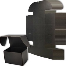 8x6x6 Shipping Boxes Set of 25, Black Mailer Corrugated Cardboard Box picture